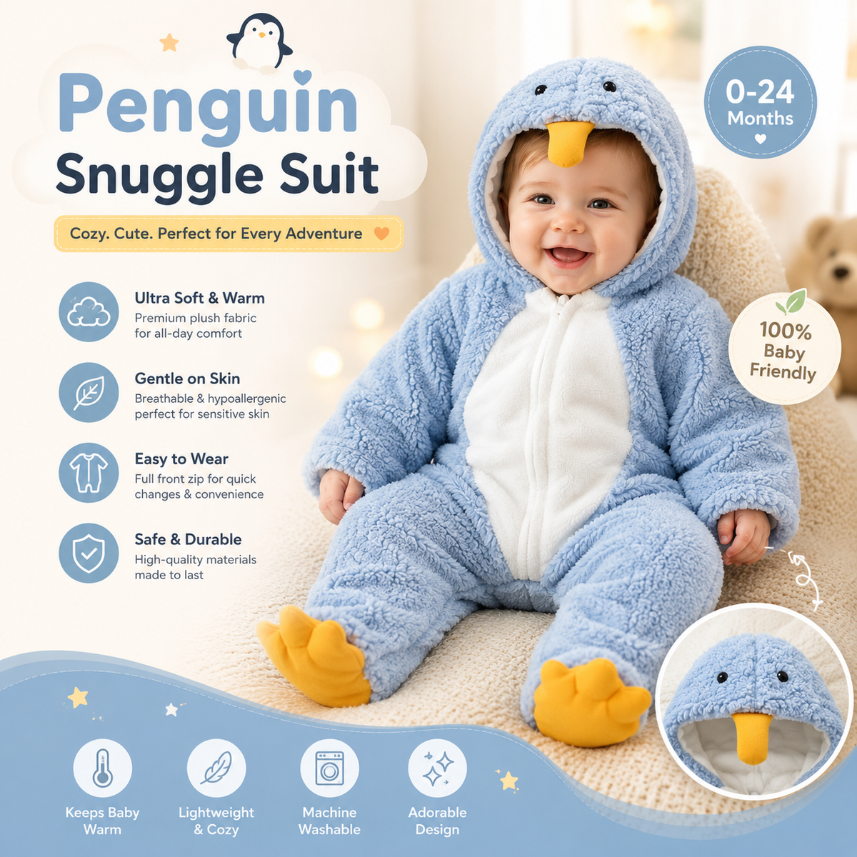 Penguin Snuggle Suit By Velissely